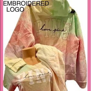 New Victorias Secret Pink full zip hoodie & joggers FREYA TIE DYE RARE XS-XXL